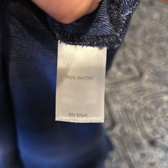 J Jill women’s blue and black plaid soft rayon‎ long sleeve tunic size xs - Picture 4 of 5